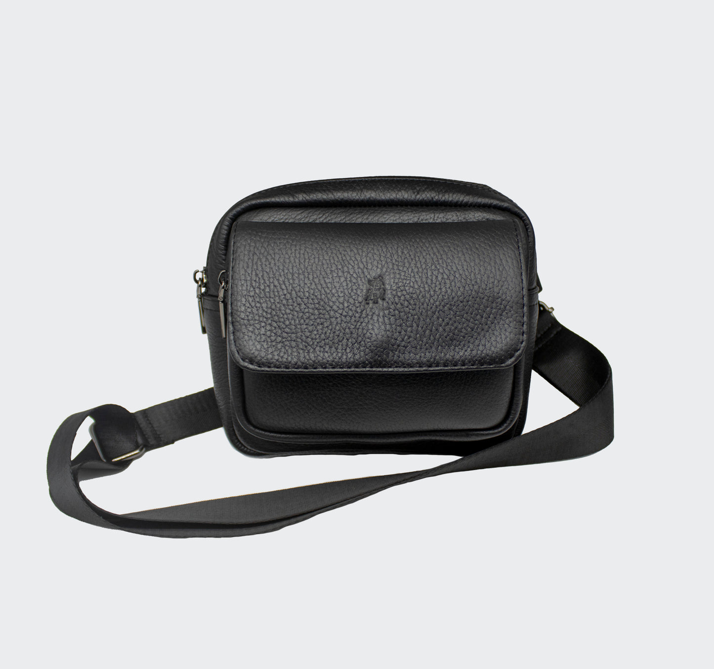 Crossbody Piel Floater Negro