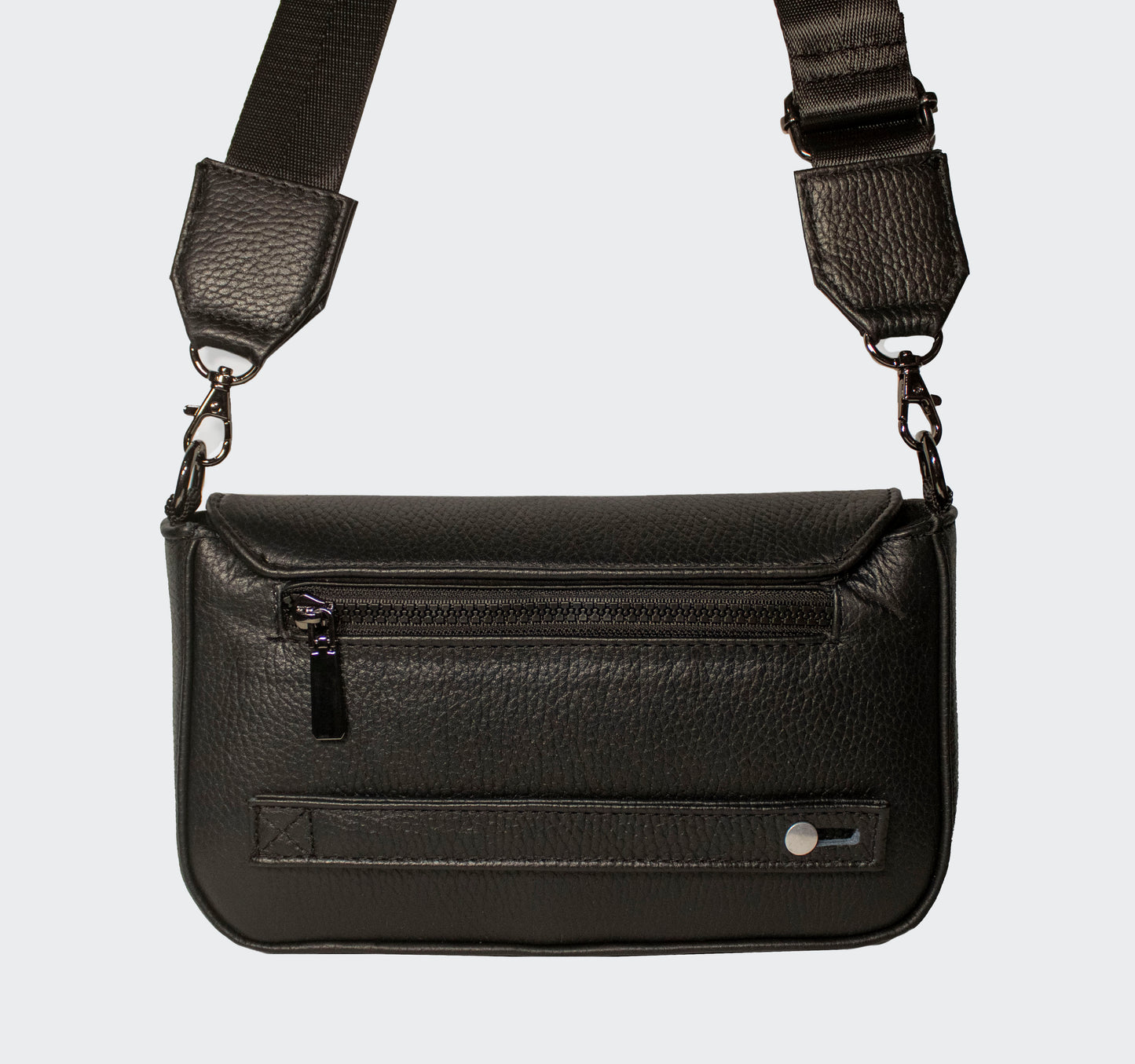 Bolso Cruzado Piel Floater Negro