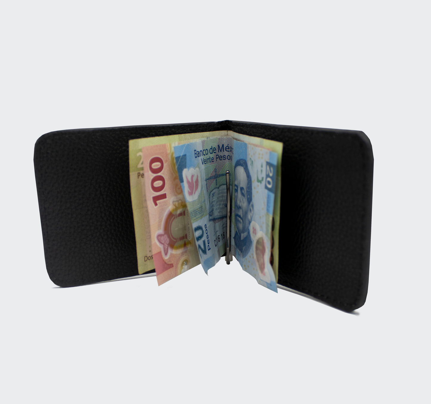 Billetera Con Clip Piel