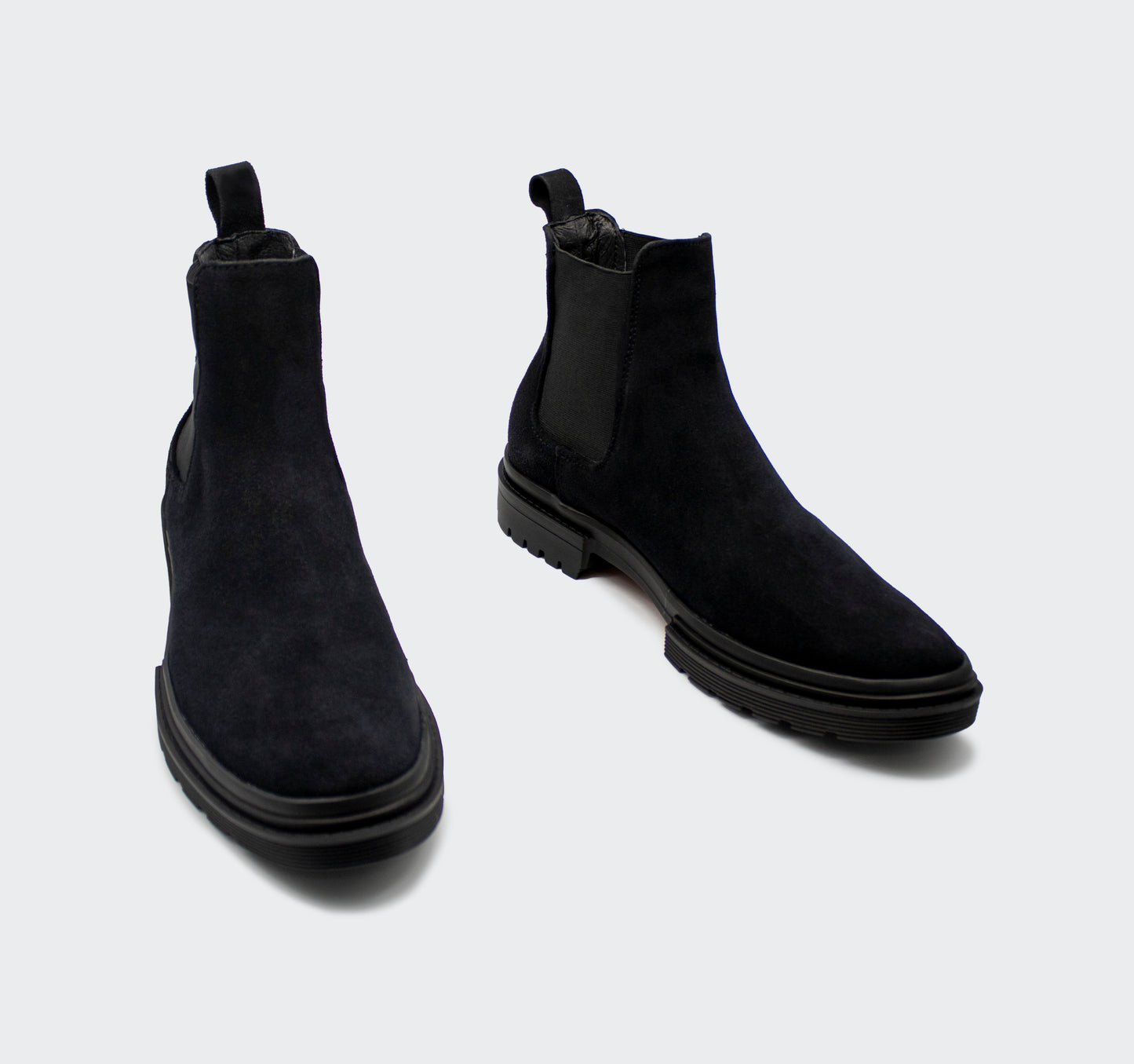 Chelsea Combat Gamuza Negro