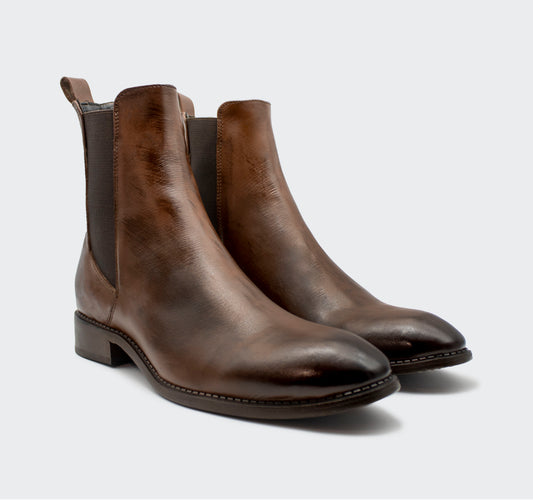 Chelsea Premium Piel Café Pintado a Mano