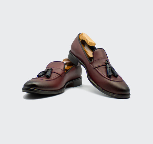 Loafer Antifaz Piel Vino