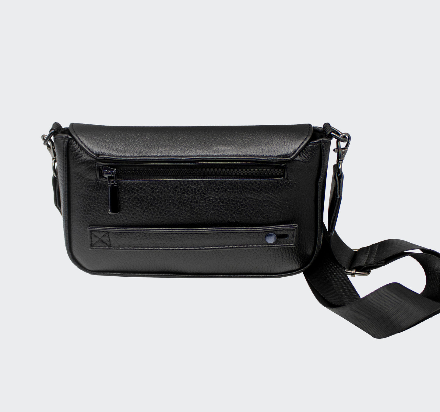 Bolso Cruzado Piel Floater Negro