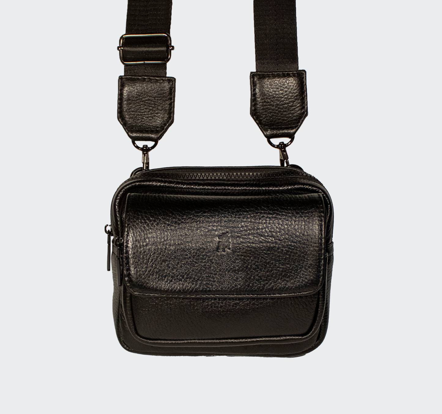 Crossbody Piel Floater Negro