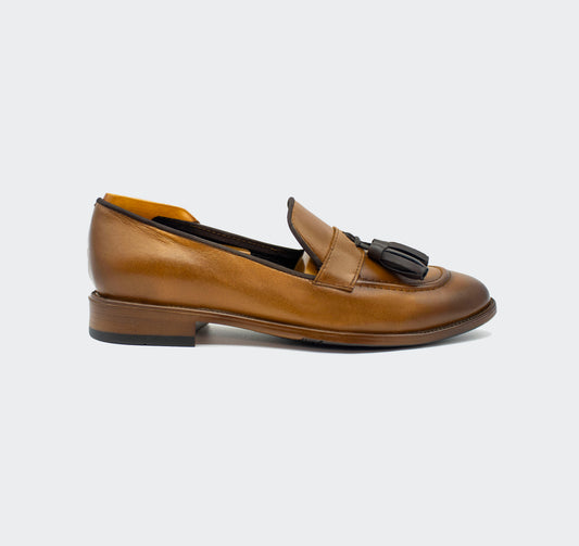 Loafer Antifaz Piel Miel *
