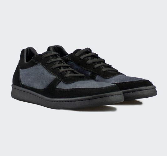 Tenis Gamuza Gris Negro *